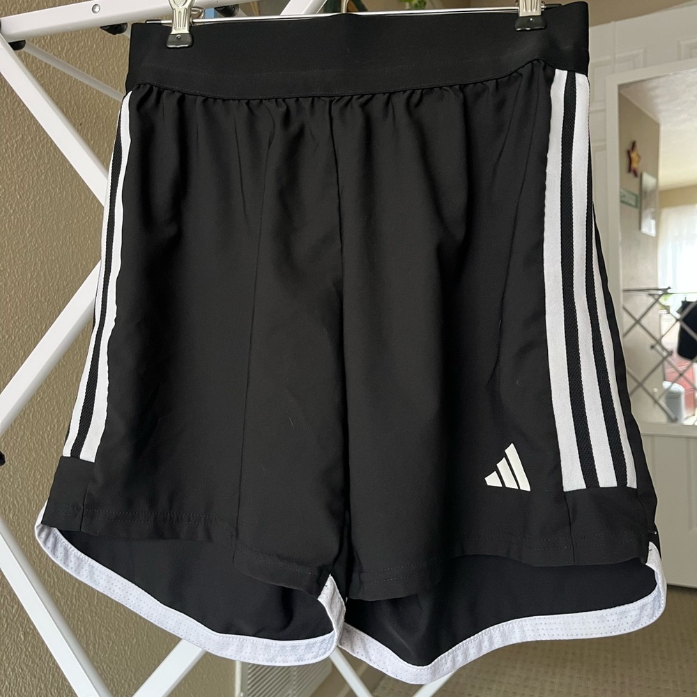 Adidas Women's Athletic Shorts Black with White Accents